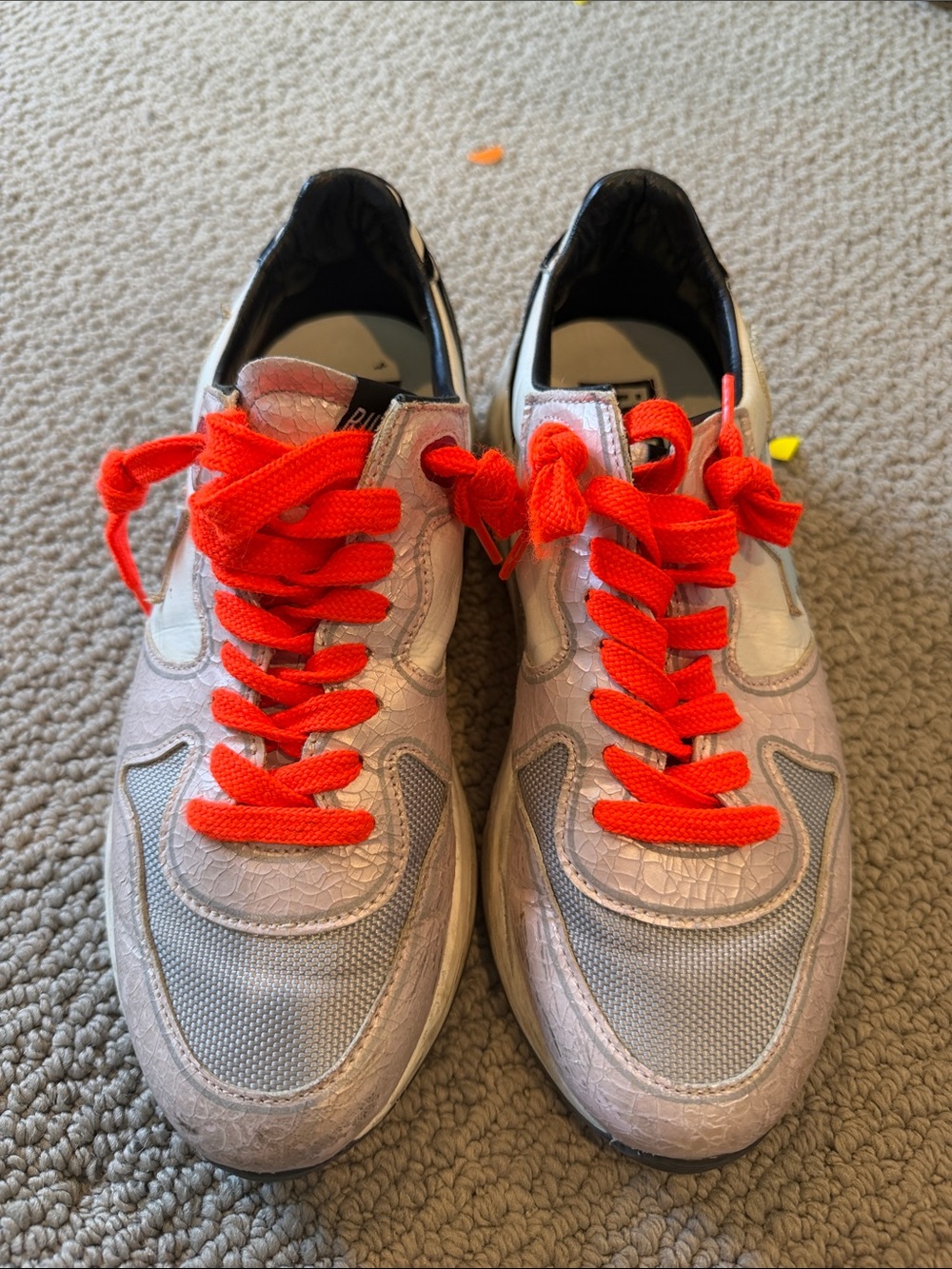 Golden goose  Athletic Sneakers with Bright Orange Laces